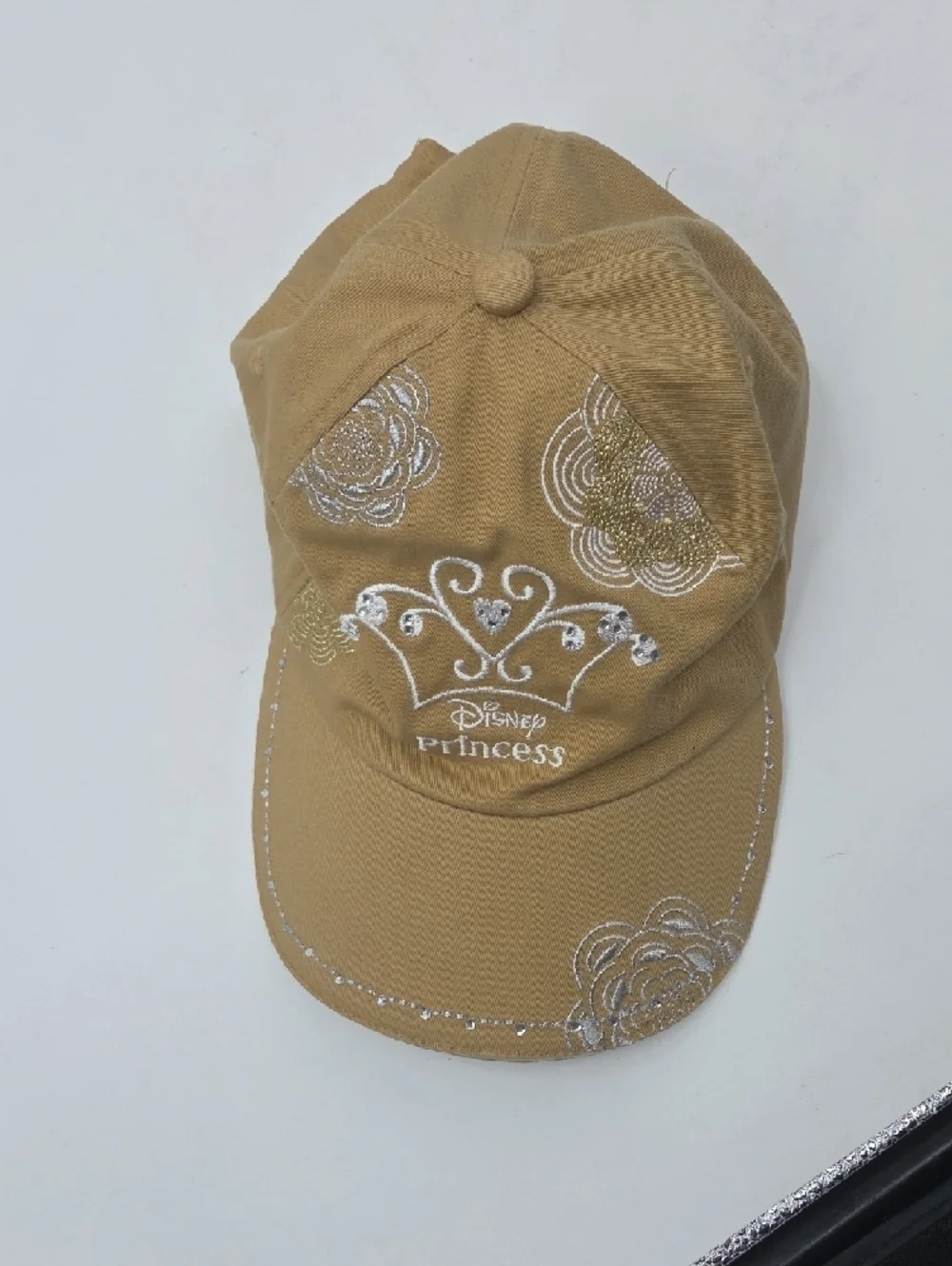 Disney Princess Gold-Tan Embroidered Tiara Cap